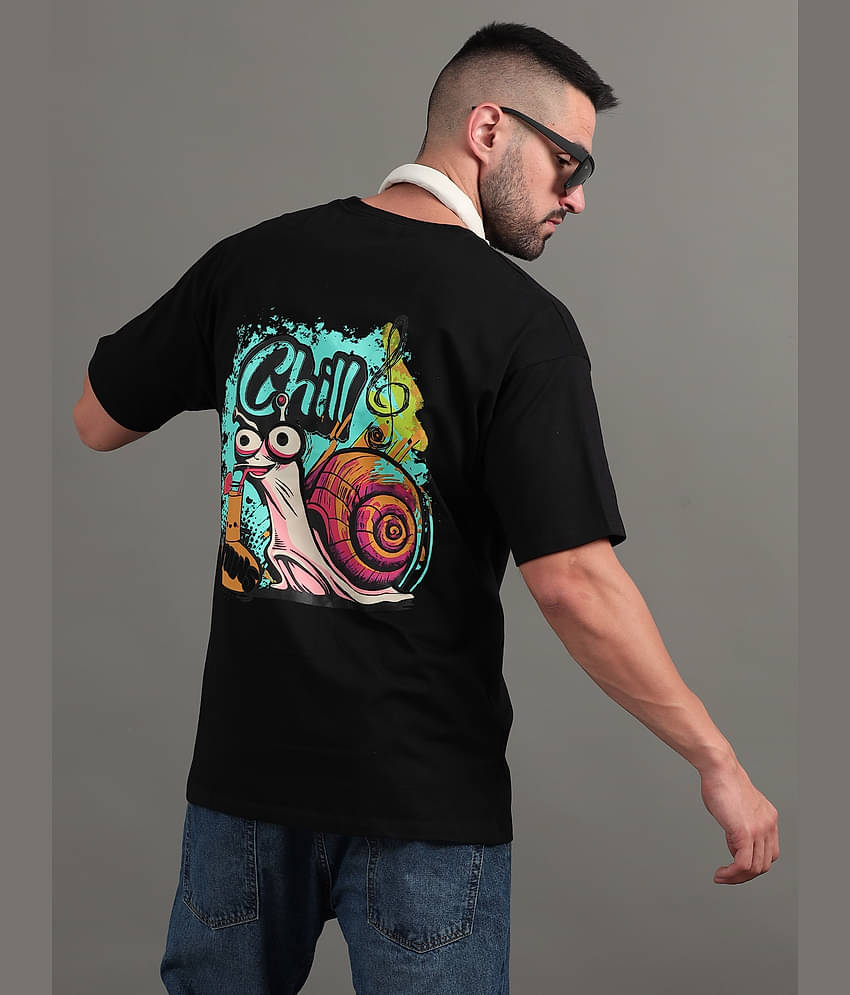 Paul Street Pack of 1 100% Cotton Slim Fit Men's T-Shirt ( Black )