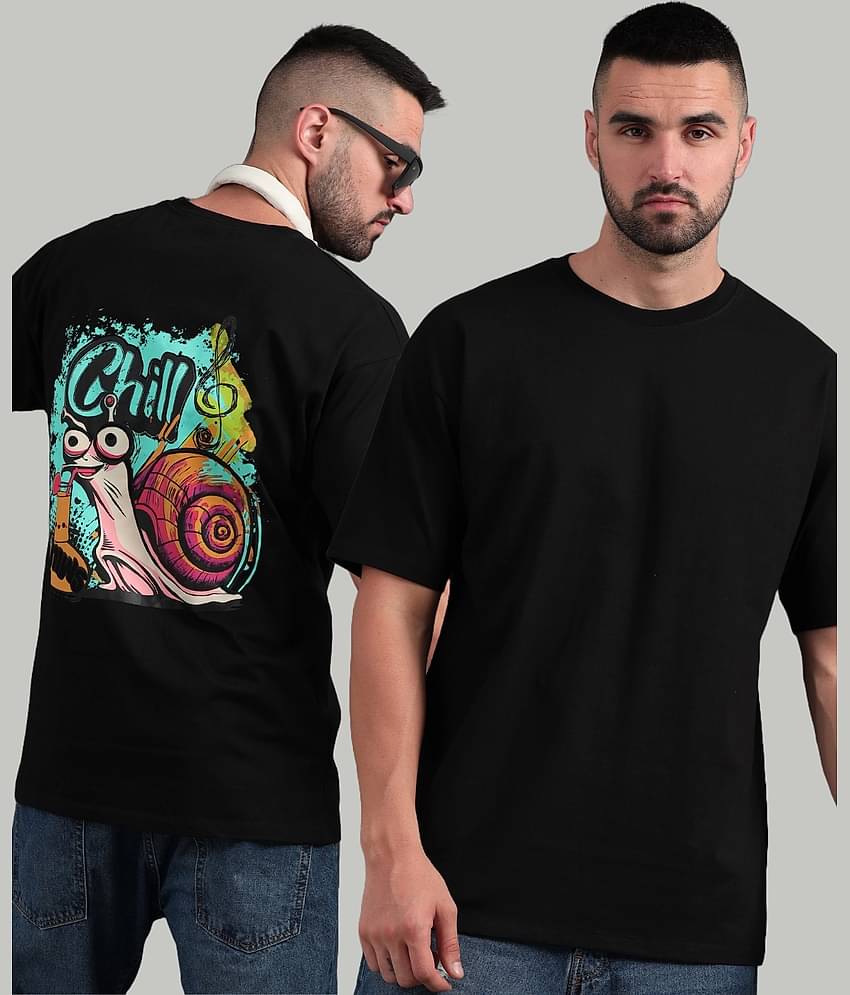 Paul Street Pack of 1 100% Cotton Slim Fit Men's T-Shirt ( Black )