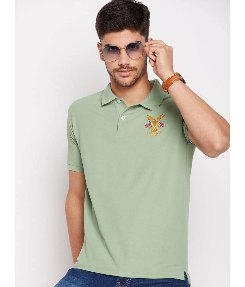 Riss Pack of 1 Polyester Regular Fit Embroidered Half Sleeves Men's Polo T Shirt ( Sea Green ) Riss Pack of 1 Polyester Regular Fit Embroidered Half Sleeves Men's Polo T Shirt ( Sea Green )