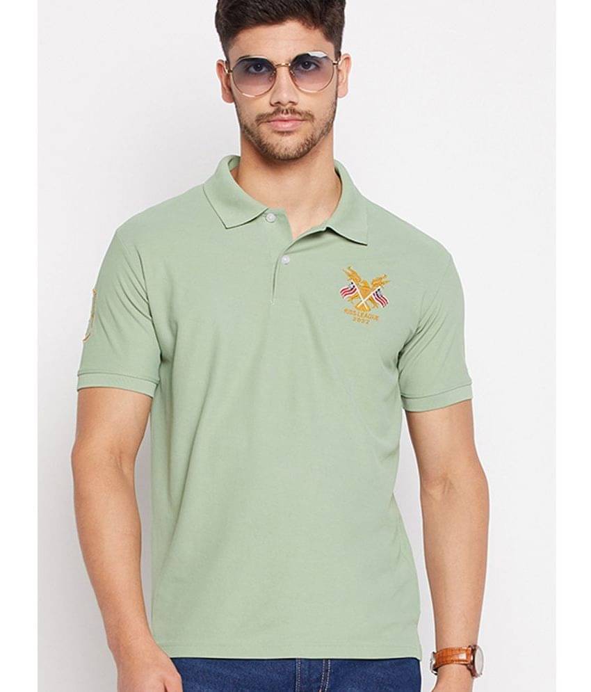     			Riss Pack of 1 Polyester Regular Fit Embroidered Half Sleeves Men's Polo T Shirt ( Sea Green )