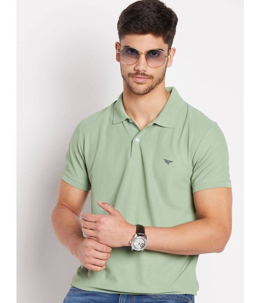 Riss Pack of 1 Cotton Blend Regular Fit Solid Half Sleeves Men's Polo T Shirt ( Sea Green ) Riss Pack of 1 Cotton Blend Regular Fit Solid Half Sleeves Men's Polo T Shirt ( Sea Green )