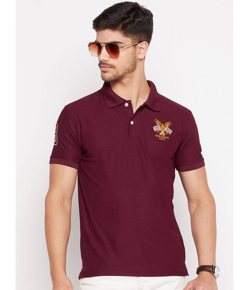 Riss Pack of 1 Polyester Regular Fit Solid Half Sleeves Men's Polo T Shirt ( Maroon ) Riss Pack of 1 Polyester Regular Fit Solid Half Sleeves Men's Polo T Shirt ( Maroon )