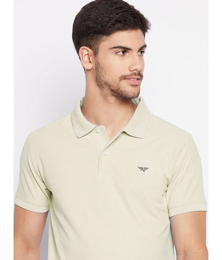 Riss Pack of 1 Polyester Regular Fit Solid Half Sleeves Men's Polo T Shirt ( Beige ) Riss Pack of 1 Polyester Regular Fit Solid Half Sleeves Men's Polo T Shirt ( Beige )