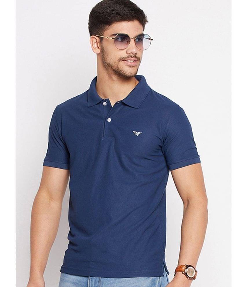 Riss Pack of 1 Polyester Regular Fit Solid Half Sleeves Men's Polo T Shirt ( Navy ) Riss Pack of 1 Polyester Regular Fit Solid Half Sleeves Men's Polo T Shirt ( Navy )