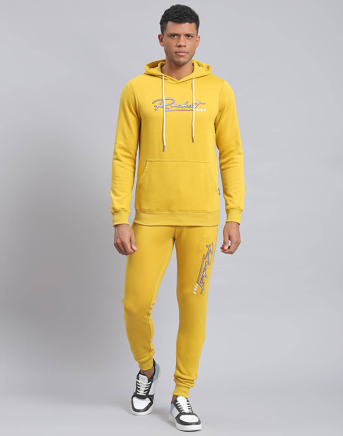 Rock.it Yellow Polyester Blend Regular Fit Men's Tracksuit ( Pack of 1 ) Rock.it Yellow Polyester Blend Regular Fit Men's Tracksuit ( Pack of 1 )