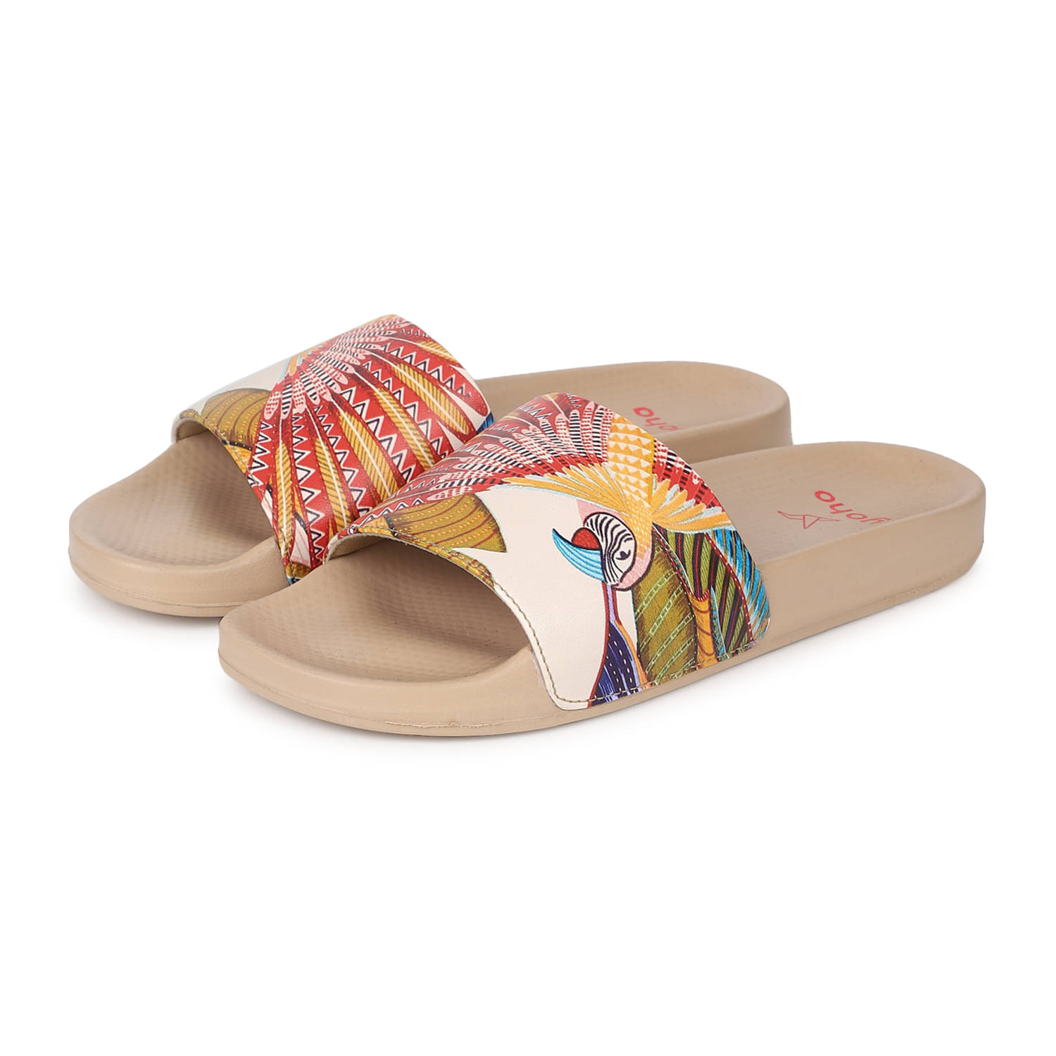 Yoho Beige Women's Slide Flip Flop Yoho Beige Women's Slide Flip Flop