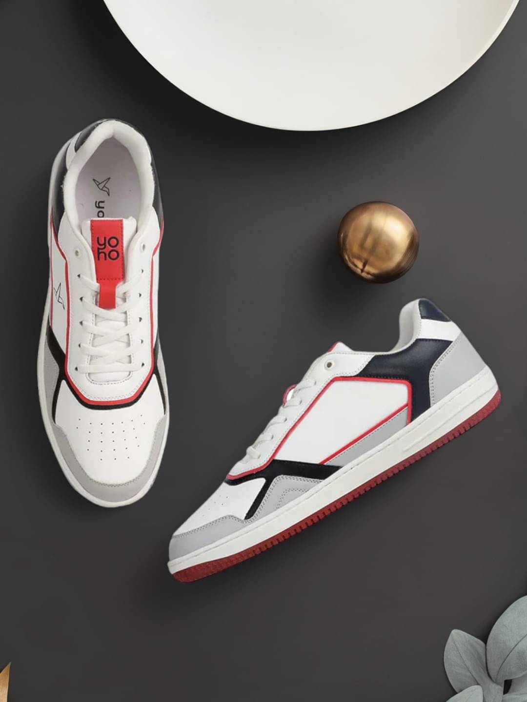     			Yoho Colored Sneaker PU Dark Grey Men's Sneakers