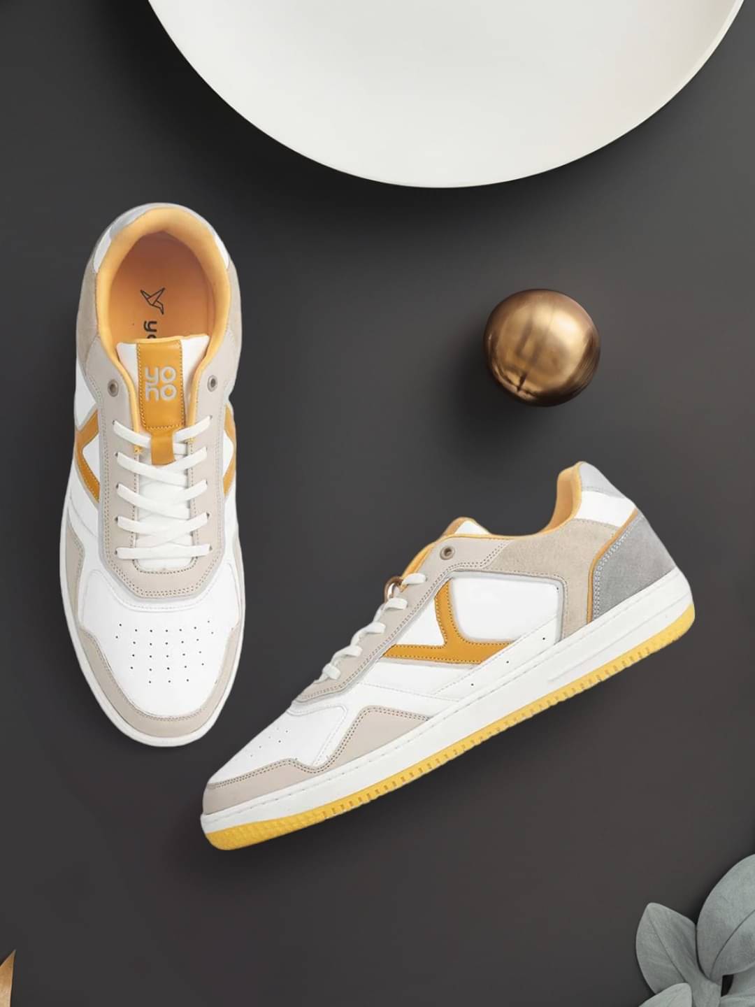     			Yoho Colored Sneaker Suede Yellow Men's Sneakers