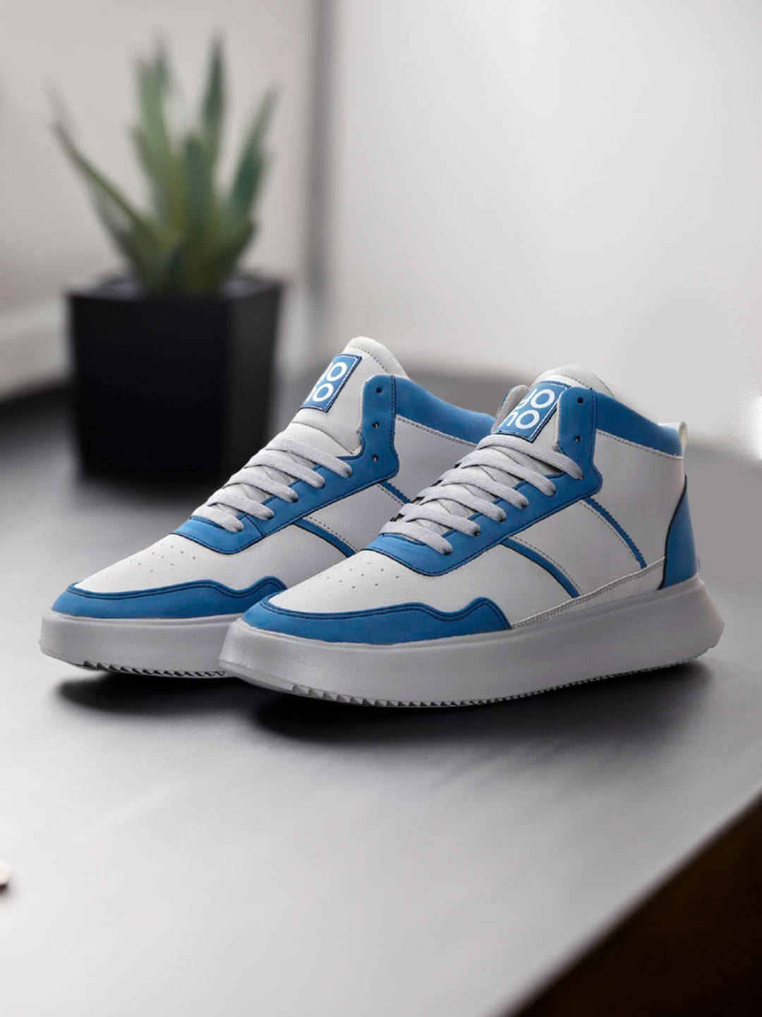     			Yoho High Ankle Sneakers Blue Men's Sneakers
