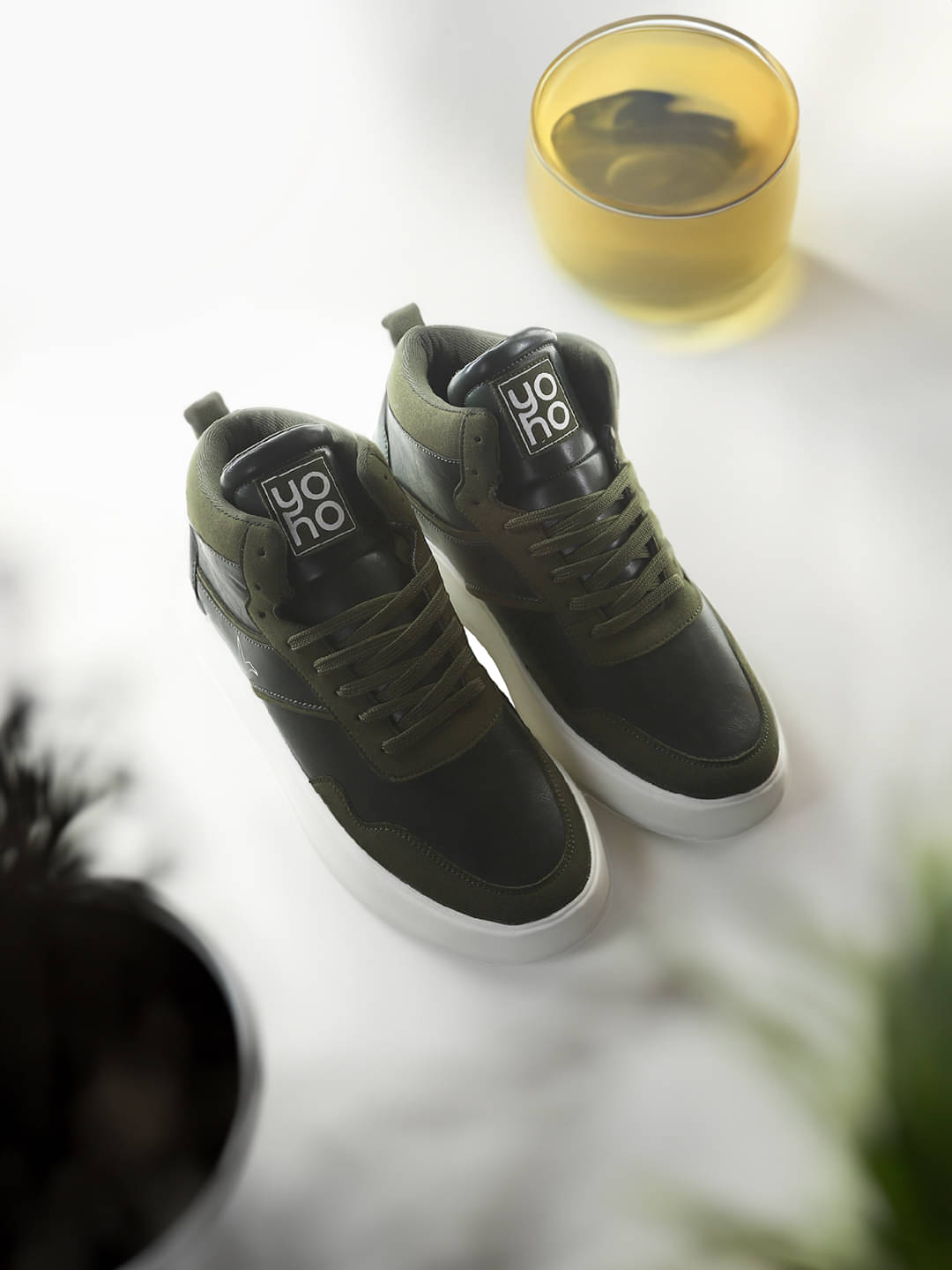     			Yoho High Ankle Sneakers Olive Men's Sneakers