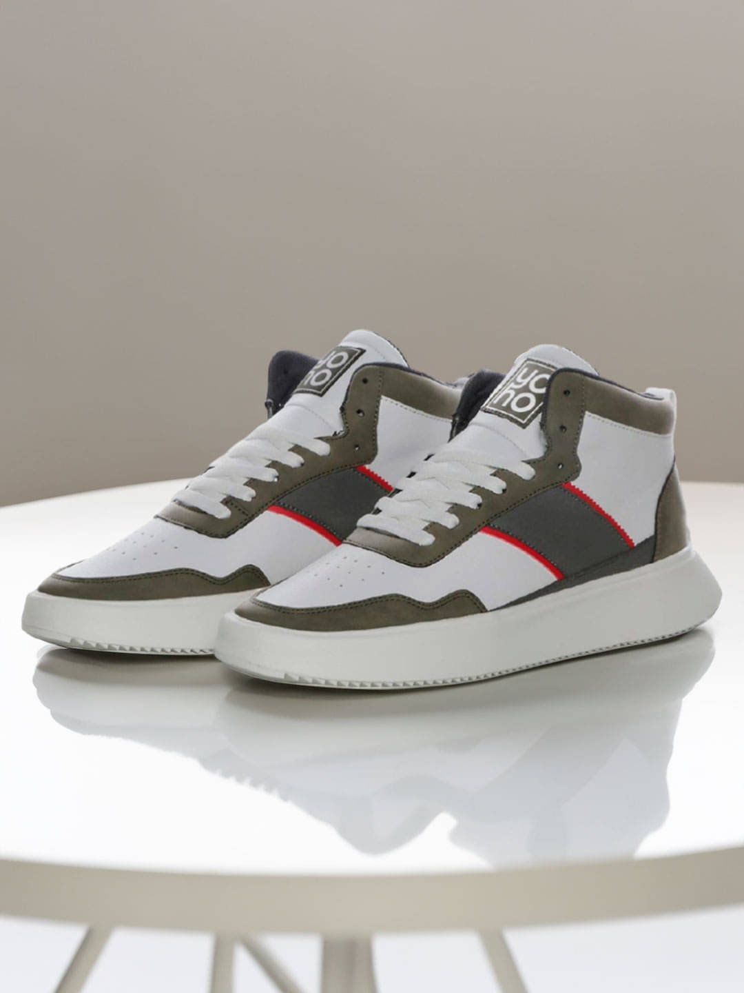     			Yoho High Ankle Sneakers Olive Men's Sneakers