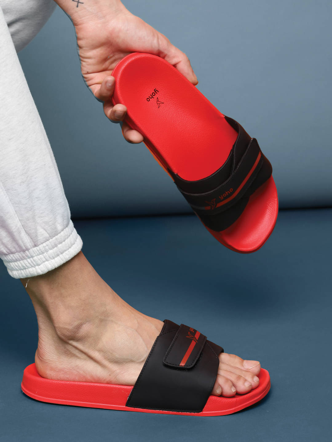     			Yoho Red Men's Slide Flip Flop