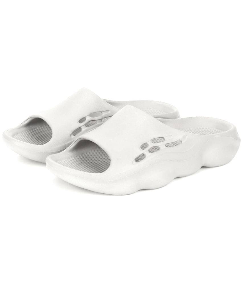     			Yoho White Men's Slide Flip Flop