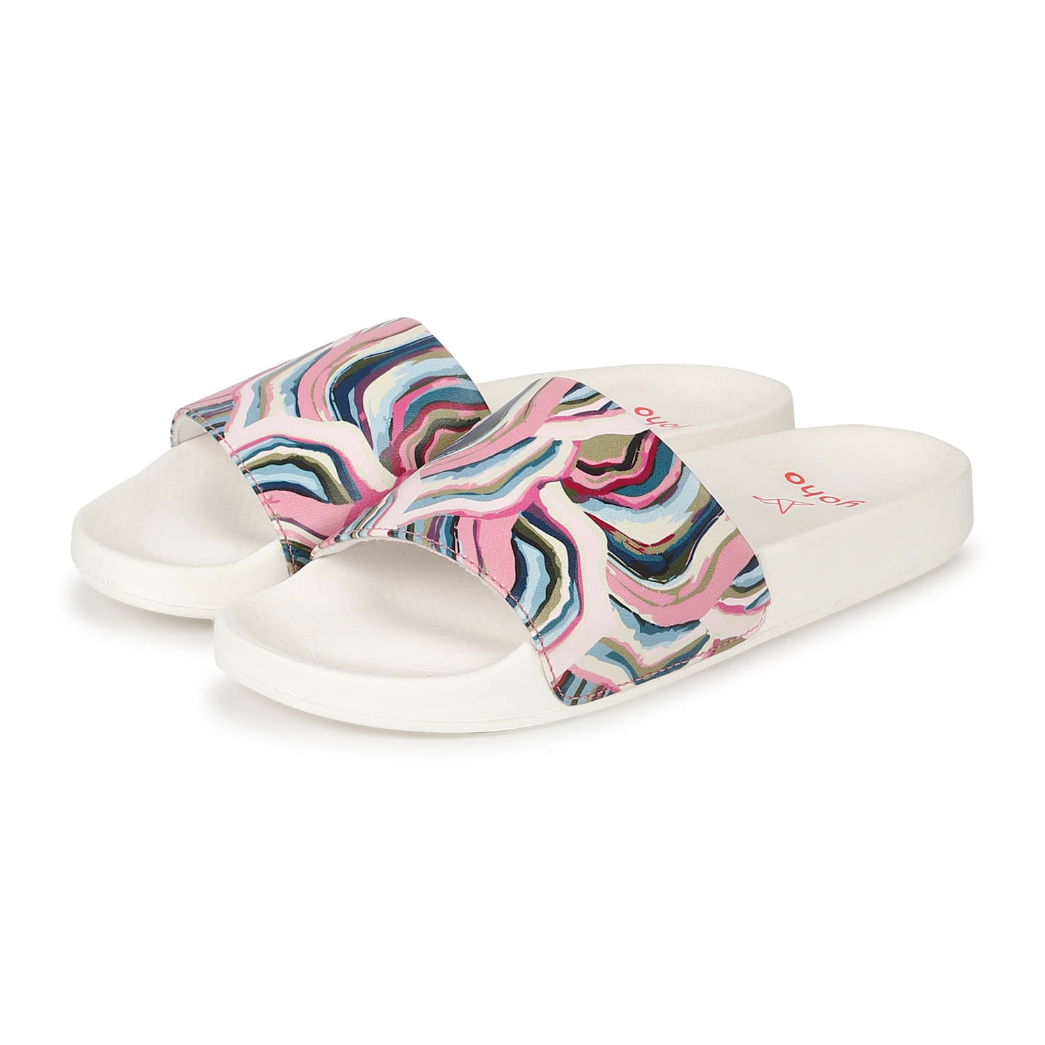 Yoho White Women's Slide Flip Flop Yoho White Women's Slide Flip Flop
