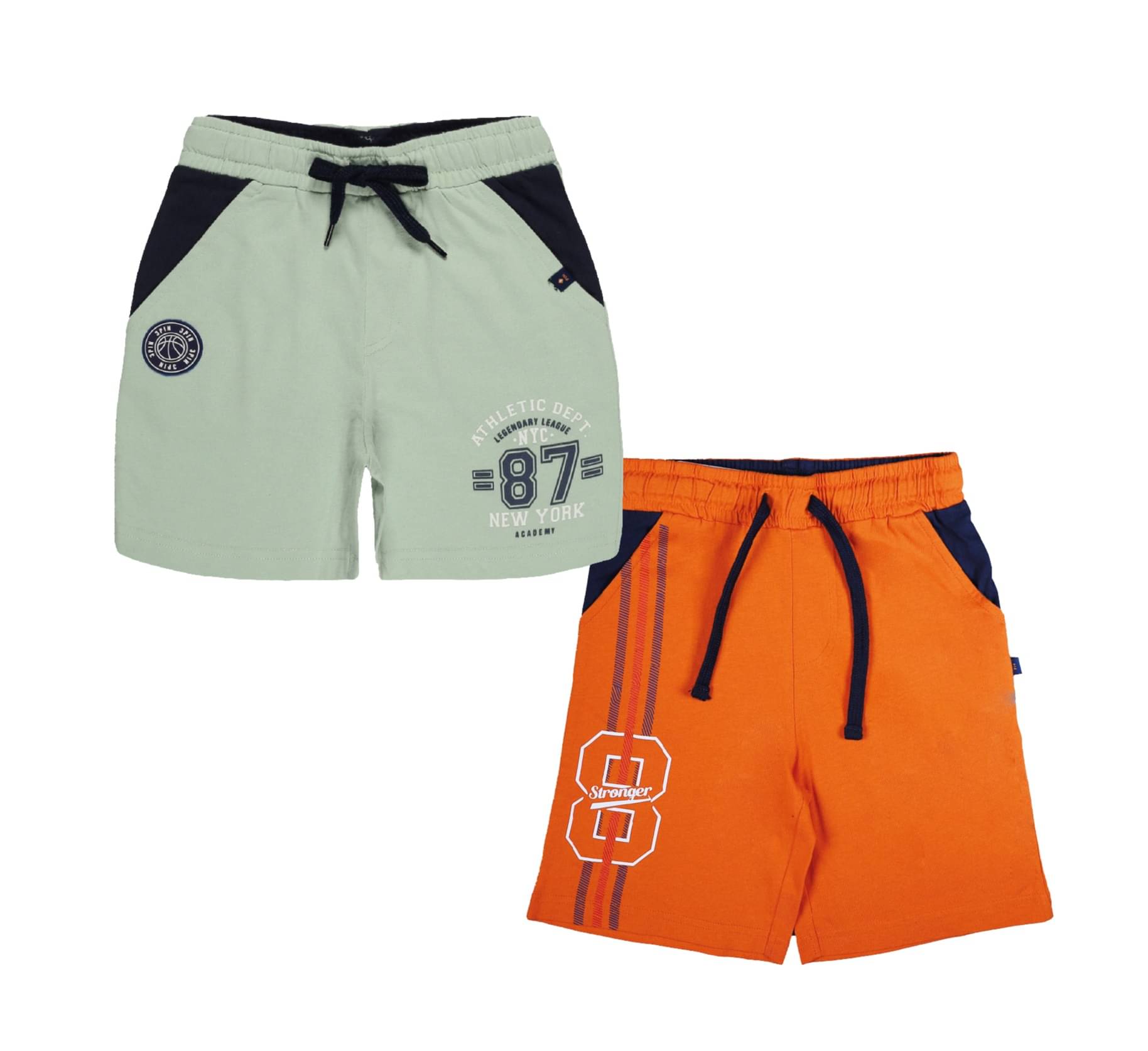     			3PIN Pack of 2 Cotton Shorts For Boys ( Multicolor )