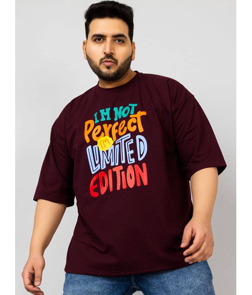    			Chkokko Pack of 1 Cotton Blend Oversized Fit Men's T-Shirt ( Burgundy )