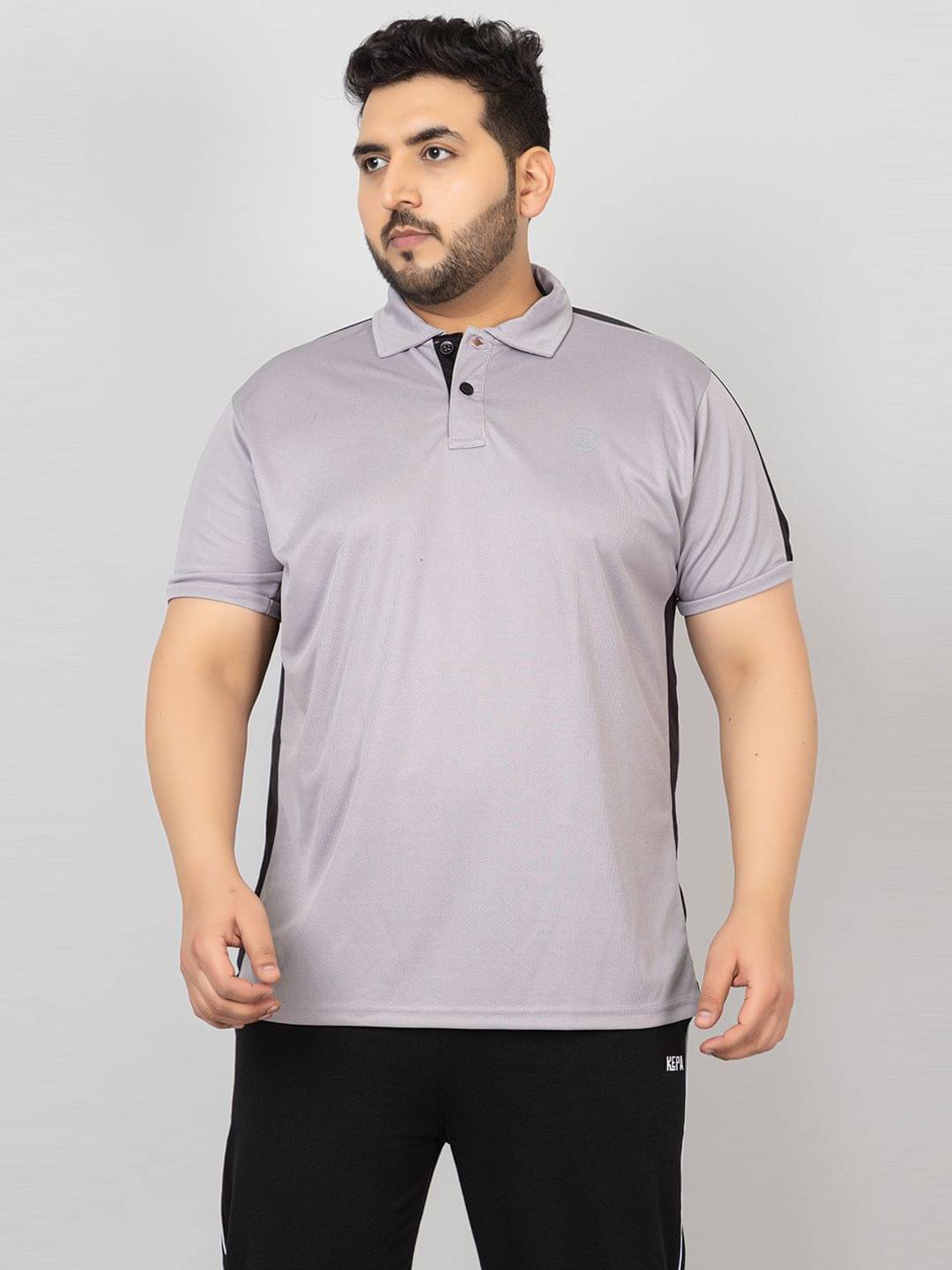     			Chkokko Pack of 1 Polyester Regular Fit Solid Half Sleeves Men's Polo T Shirt ( Grey )