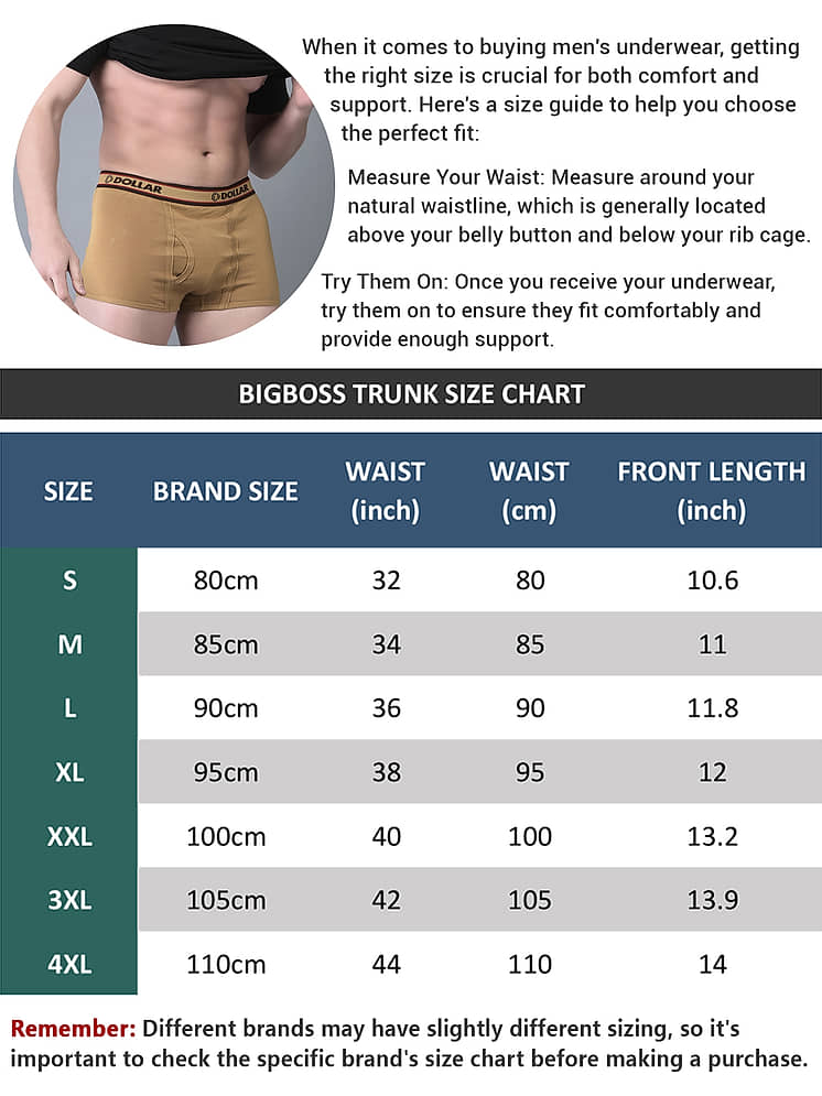 Buy Dollar Bigboss Men's 5 Pack Cotton Trunks Pack of 5 - Image 7
