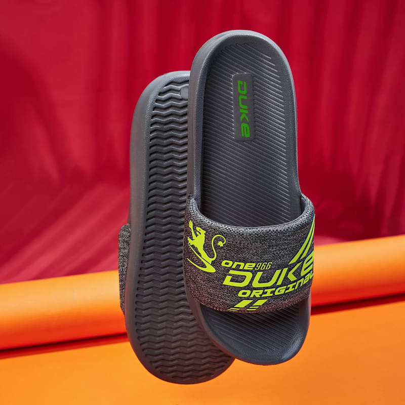     			Duke Grey Melange Men's Slide Flip Flop