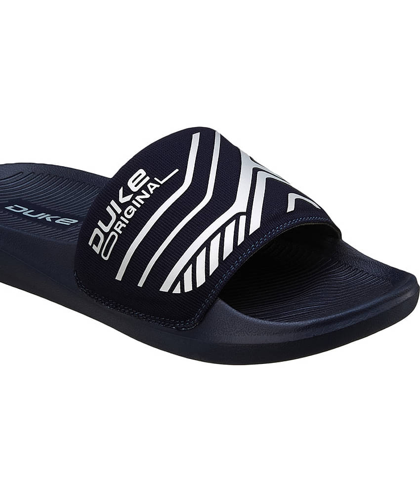 Duke Navy Men's Slide Flip Flop