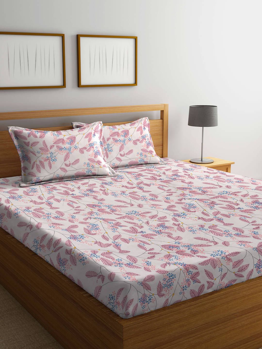 FABINALIV Poly Cotton 1 Double Bedsheet with 2 Pillow Covers ( Pink ) FABINALIV Poly Cotton 1 Double Bedsheet with 2 Pillow Covers ( Pink )