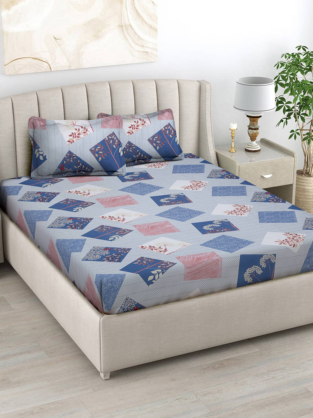 FABINALIV Poly Cotton 1 Double Bedsheet with 2 Pillow Covers ( Sky Blue ) FABINALIV Poly Cotton 1 Double Bedsheet with 2 Pillow Covers ( Sky Blue )