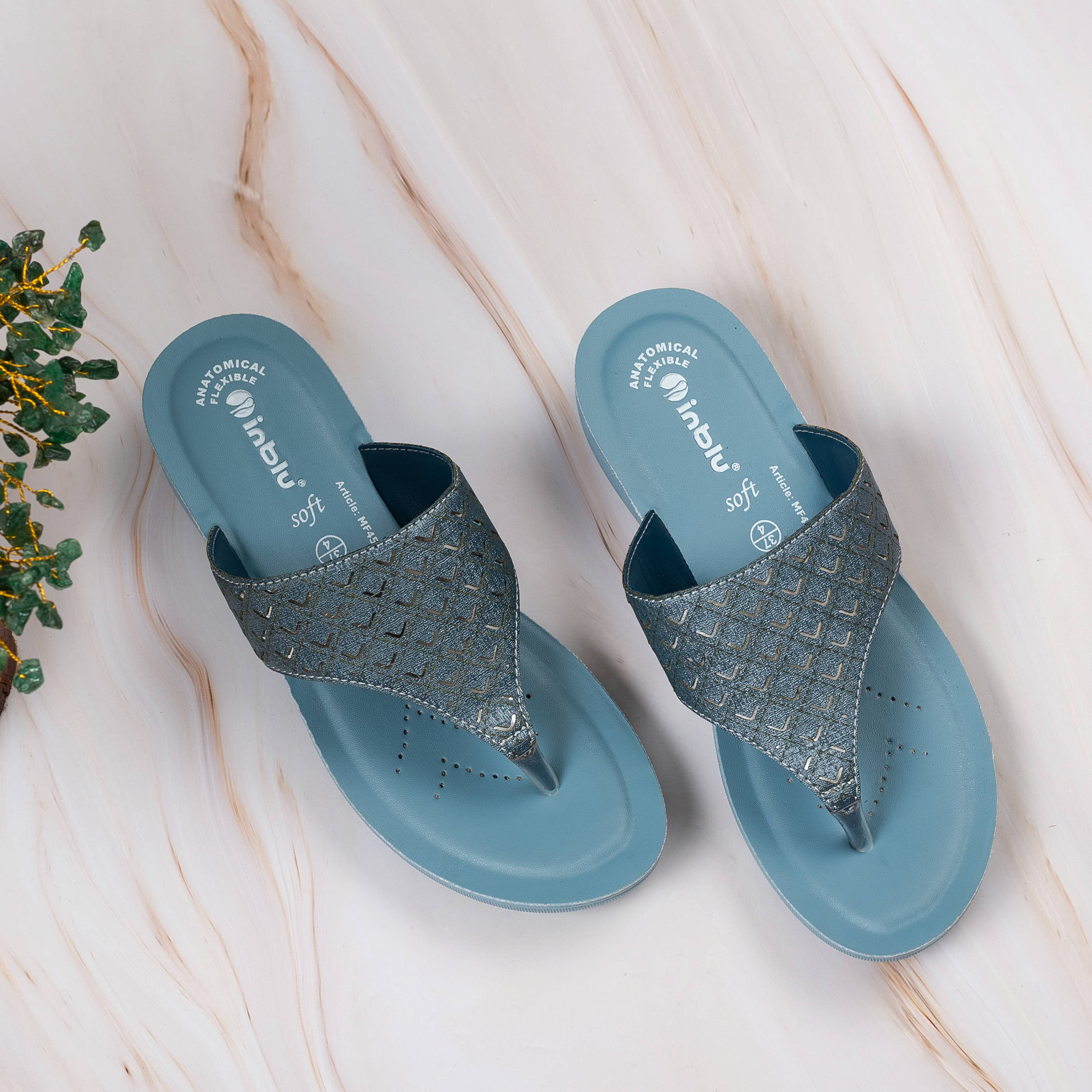     			Inblu Teal Women's Slipper