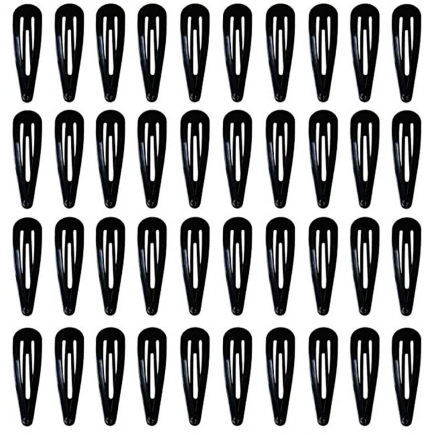 KTU 40 pcs Black Barrettes Small Snap Clip Size 30 mm(Small) Women Metal Hair Clips Accessories Water Drop Female Hair Clips - Jewellery Sets | Buy online on ZillyBuy
