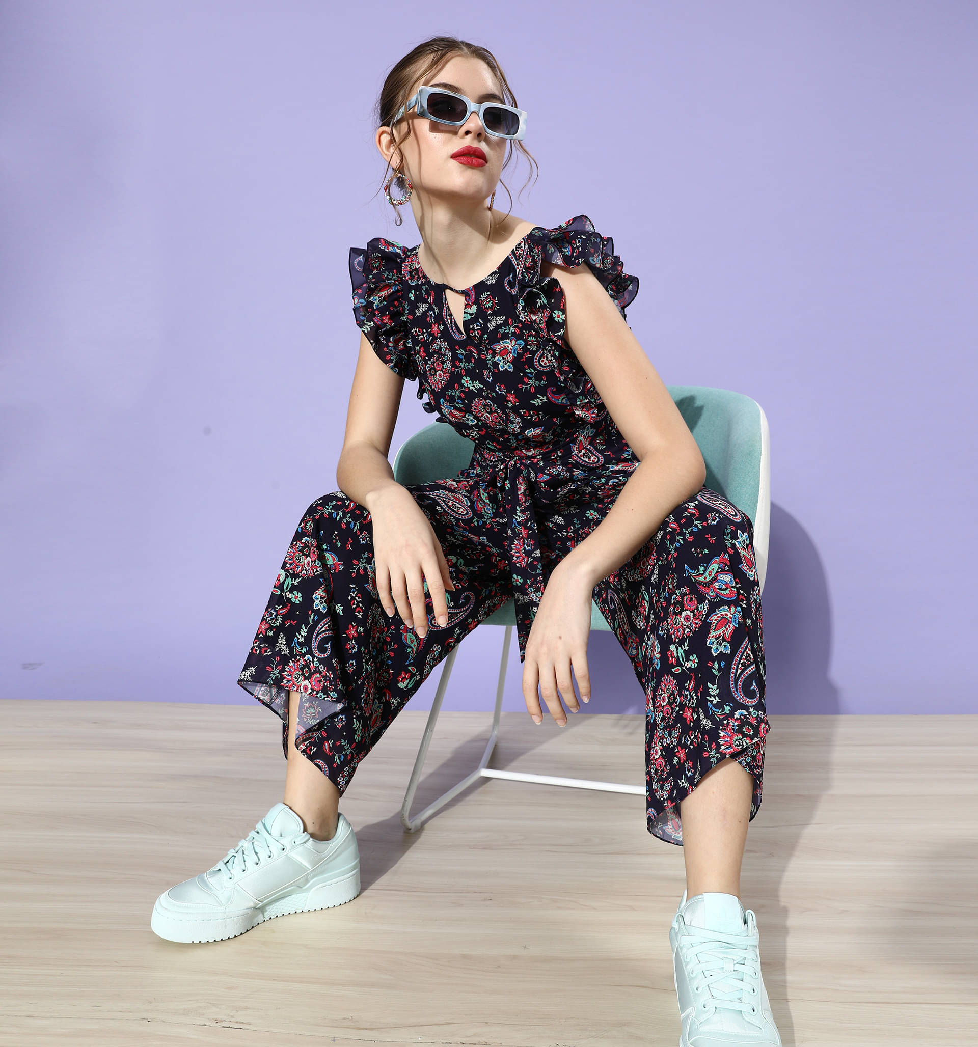     			Miss Chase Multicolor Georgette Regular Fit Women's Jumpsuit ( Pack of 1 )
