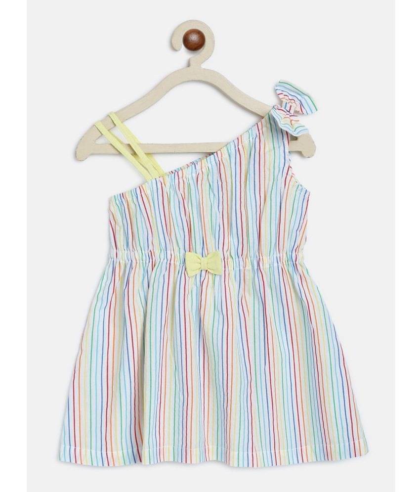 Nauti Nati Cotton Fit And Flare Dress For Girls ( Pack of 1 , Multicolor ) Nauti Nati Cotton Fit And Flare Dress For Girls ( Pack of 1 , Multicolor )