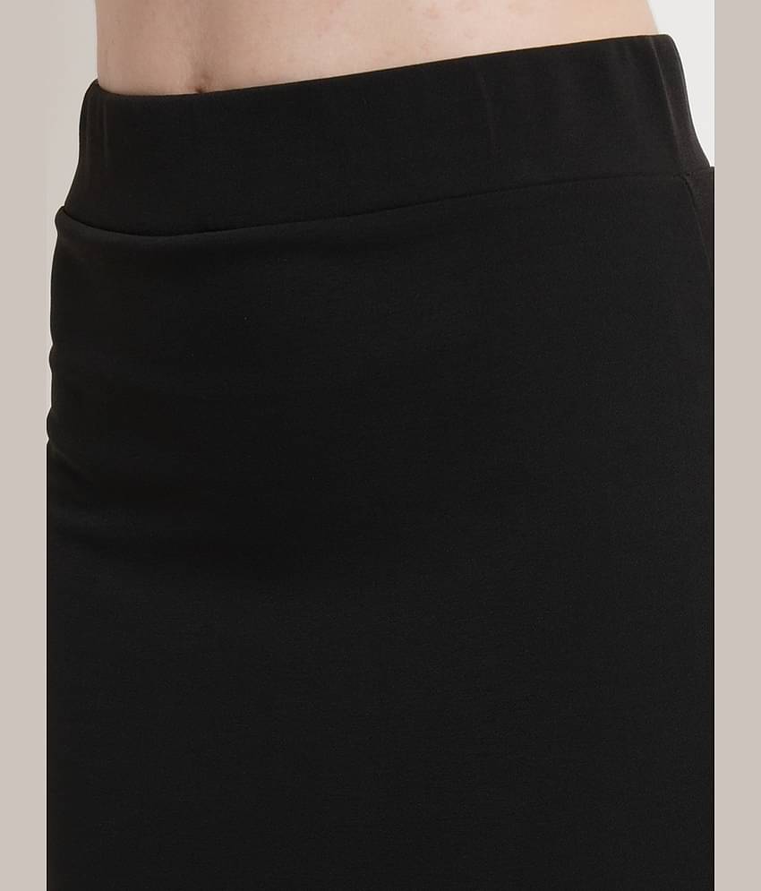 POPWINGS Black Polyester Women's Flared Skirt ( Pack of 1 )