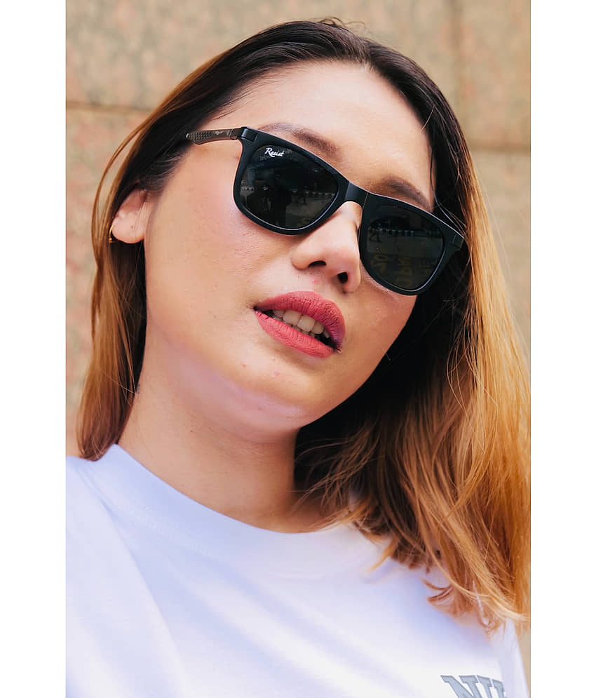 RESIST EYEWEAR Black Rectangular Sunglasses ( Pack of 1 ) - Sunglasses | Buy online on ZillyBuy