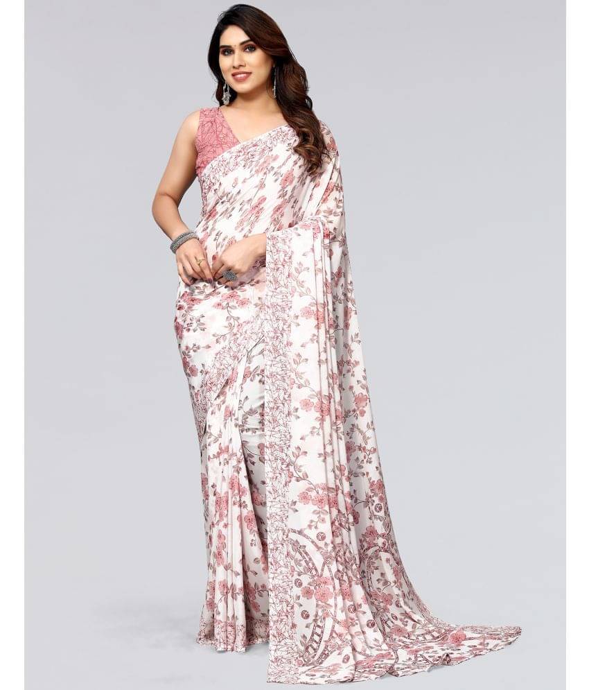 Samah Georgette Printed Saree With Unstitched Blouse Piece ( Off White ) Samah Georgette Printed Saree With Unstitched Blouse Piece ( Off White )