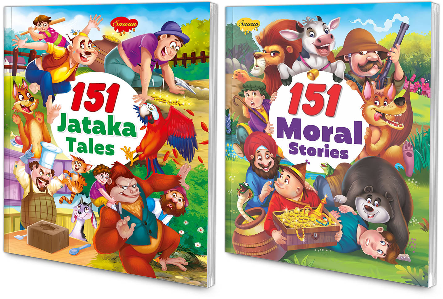 Sawan Present Set Of 2 Story Books | 151 Series | Jataka Tales & Moral Stories Sawan Present Set Of 2 Story Books | 151 Series | Jataka Tales & Moral Stories