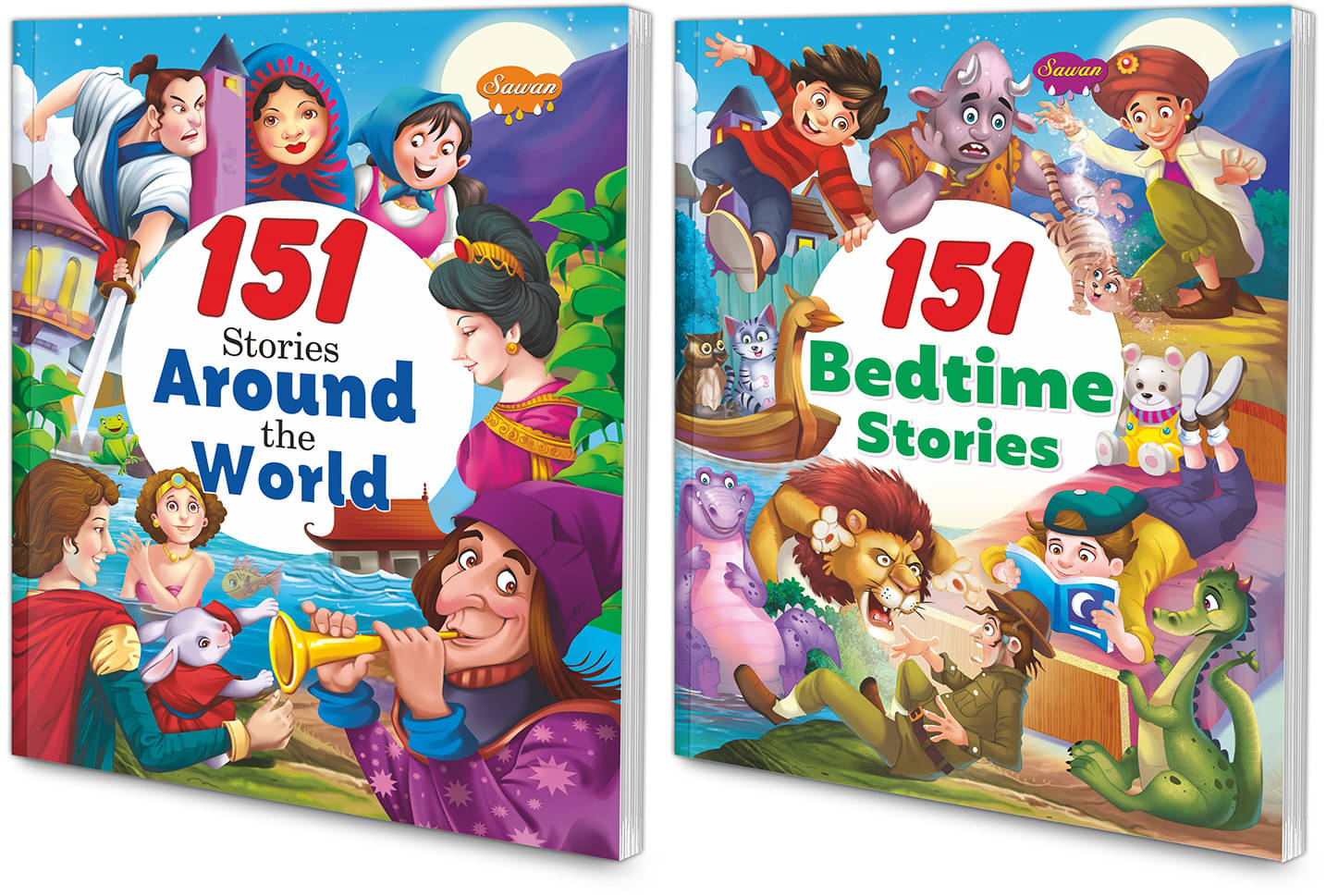     			Sawan Present Set Of 2 Story Books | 151 Series | Around The World & Bedtime (Perfect Binding, Manoj Publications Editorial Board)