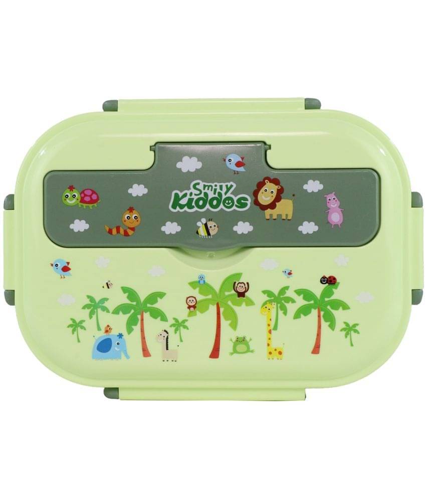 Smily Kiddos - Green Plastic Lunch Box ( Pack of 1 ) Smily Kiddos - Green Plastic Lunch Box ( Pack of 1 )