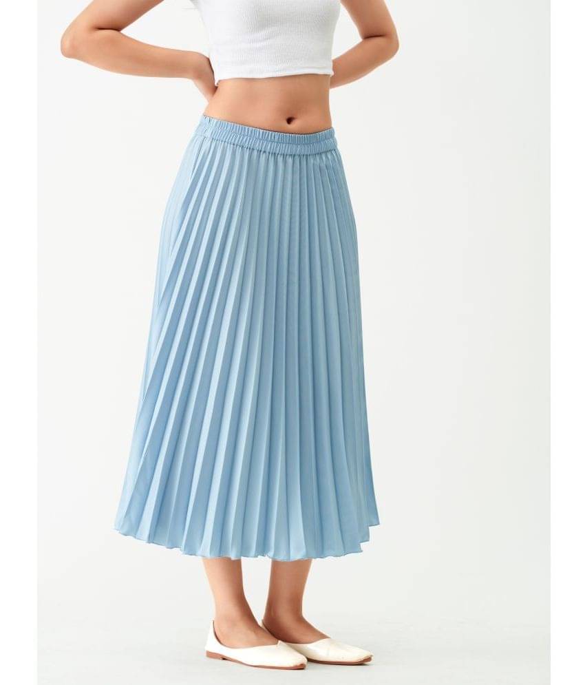     			aask Light Blue Polyester Women's Flared Skirt ( Pack of 1 )