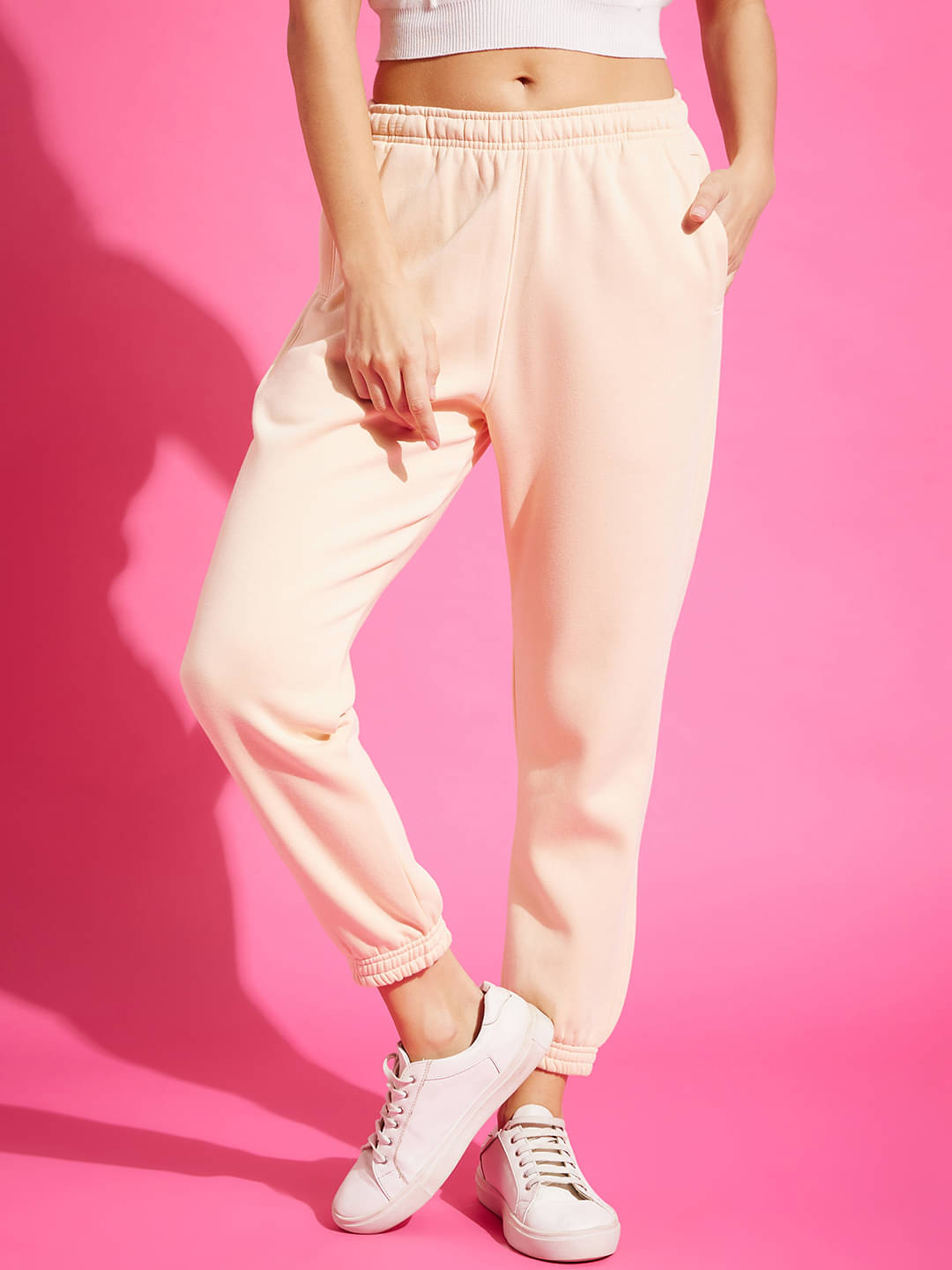     			98 Degree North Peach Cotton Blend Women's Outdoor & Adventure Joggers ( Pack of 1 )