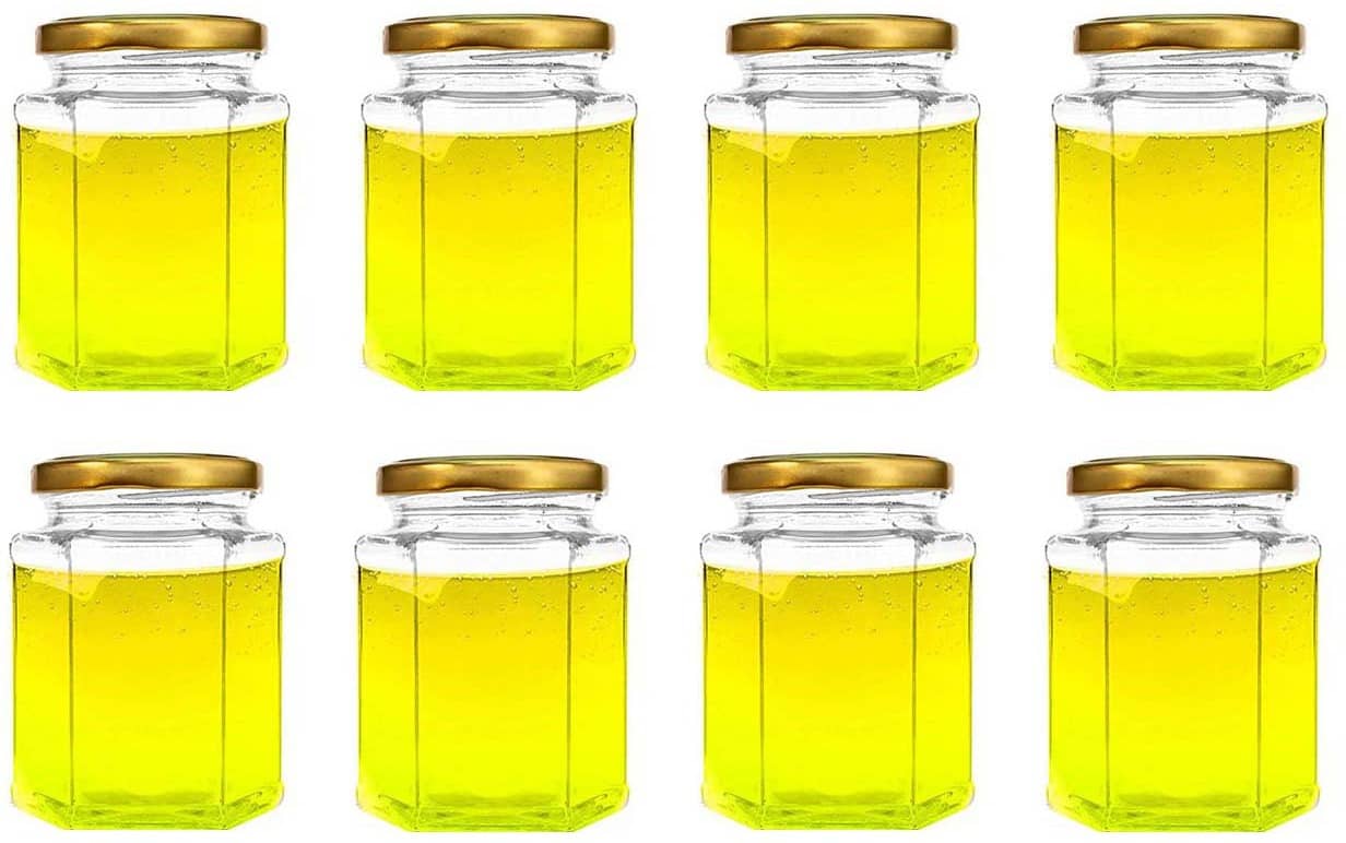 AFAST Glass Container Glass Transparent Utility Container ( Set of 8 )