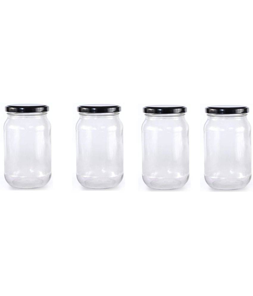     			AFAST Glass Container Glass Transparent Utility Container ( Set of 4 )