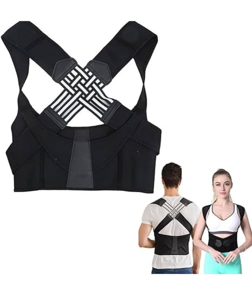 Shopeleven Adjustable Upper Back Brace Breathable Back Support Straightener Reduce Upper & Lower Back Pain, Neck, Lumbar Pain Relief Belt Shoulder and Back Posture Corrector, Pack of 1 Shopeleven Adjustable Upper Back Brace Breathable Back Support Straightener Reduce Upper & Lower Back Pain, Neck, Lumbar Pain Relief Belt Shoulder and Back Posture Corrector, Pack of 1