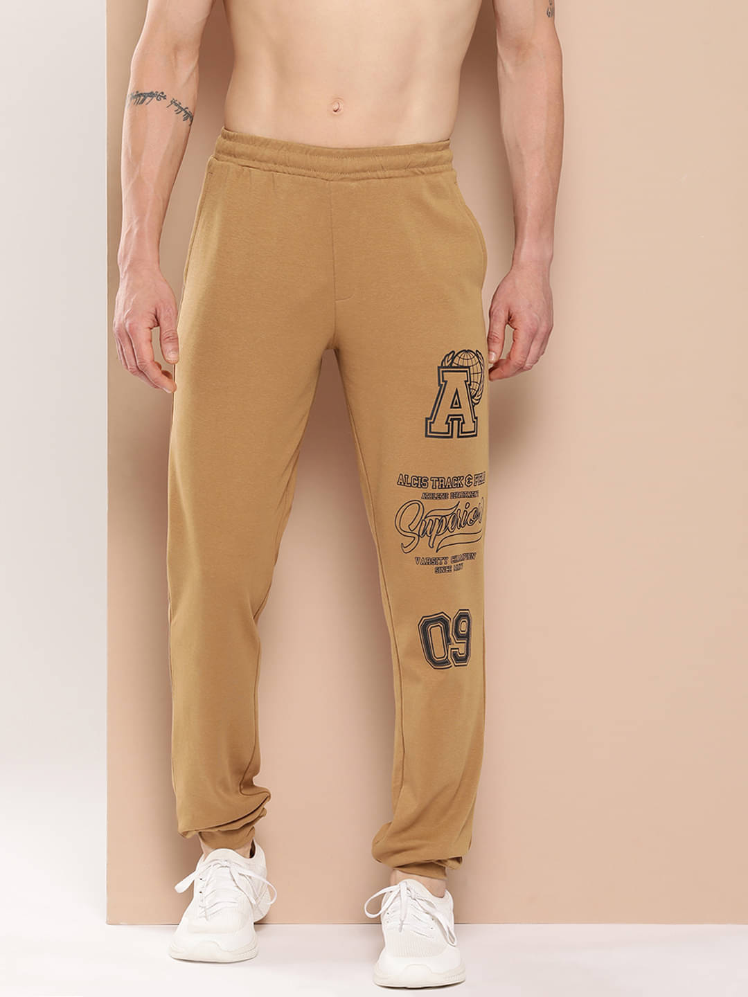     			Alcis Mustard Cotton Blend Men's Sports Joggers ( Pack of 1 )