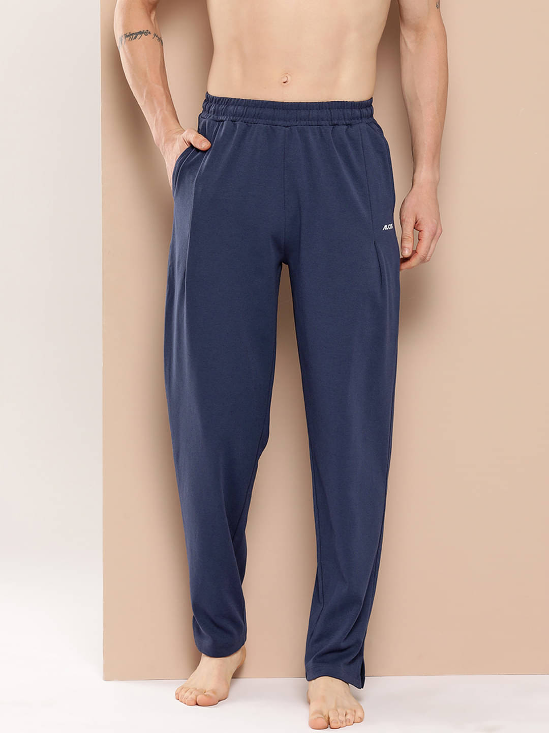     			Alcis Navy Blue Cotton Blend Men's Sports Trackpants ( Pack of 1 )