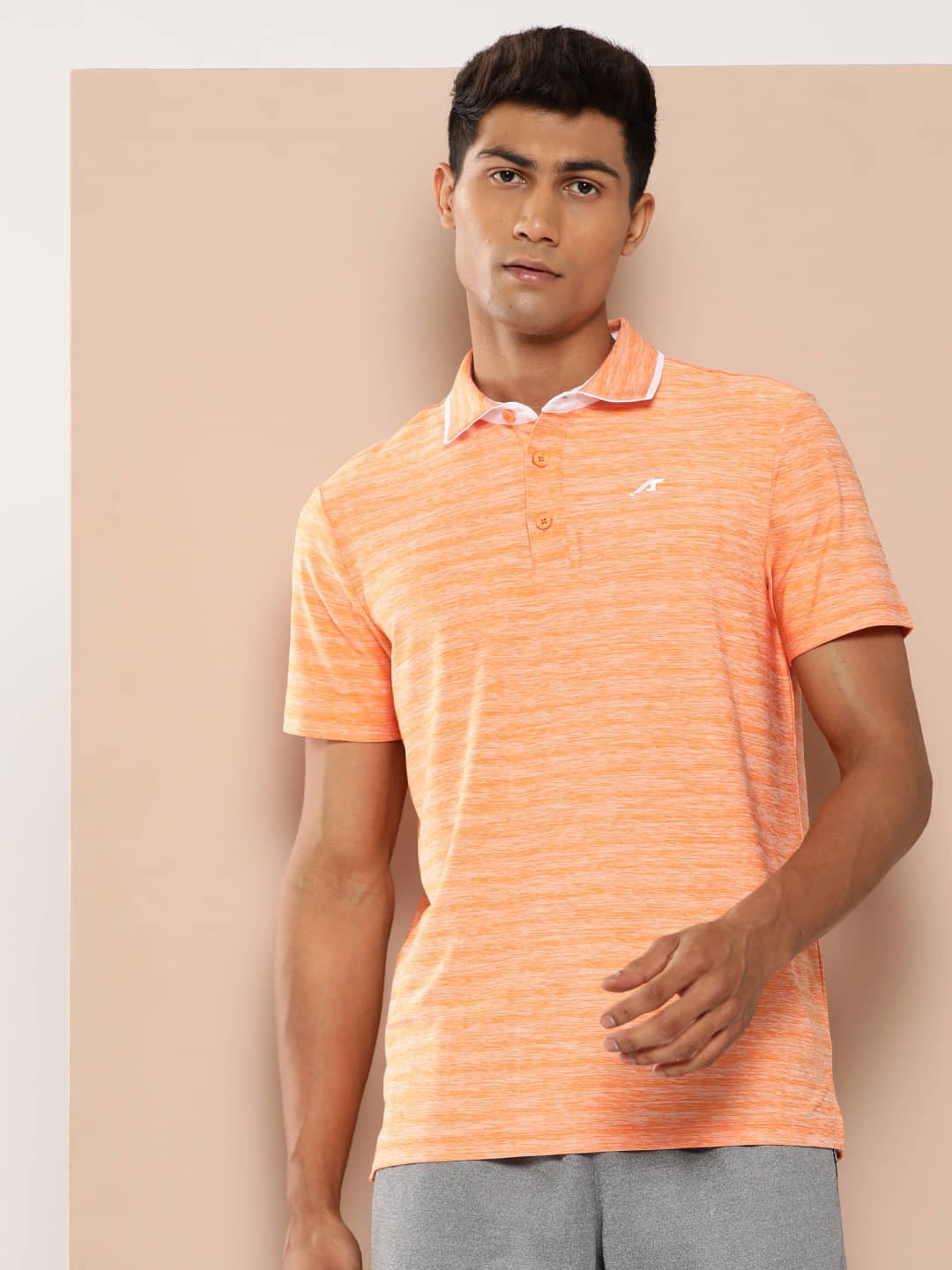 Alcis Orange Polyester Regular Fit Men's Sports T-Shirt ( Pack of 1 ) Alcis Orange Polyester Regular Fit Men's Sports T-Shirt ( Pack of 1 )
