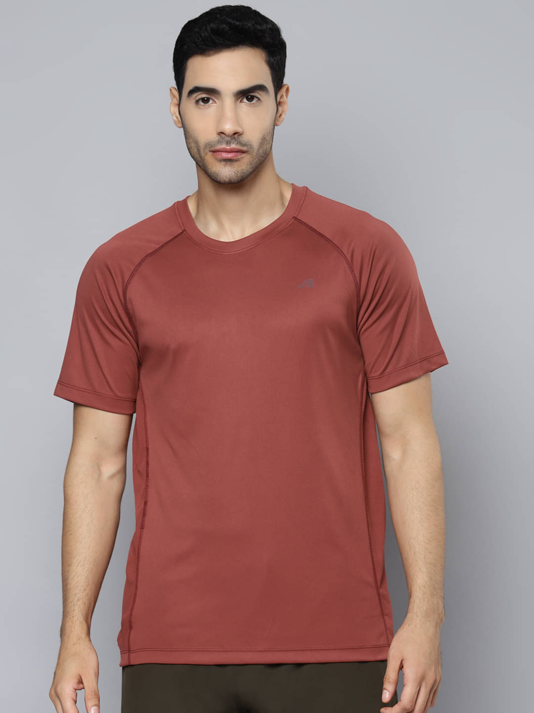     			Alcis Rust Polyester Slim Fit Men's Sports T-Shirt ( Pack of 1 )