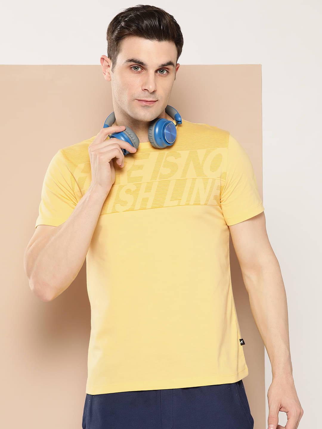     			Alcis Yellow Polyester Regular Fit Men's Sports T-Shirt ( Pack of 1 )
