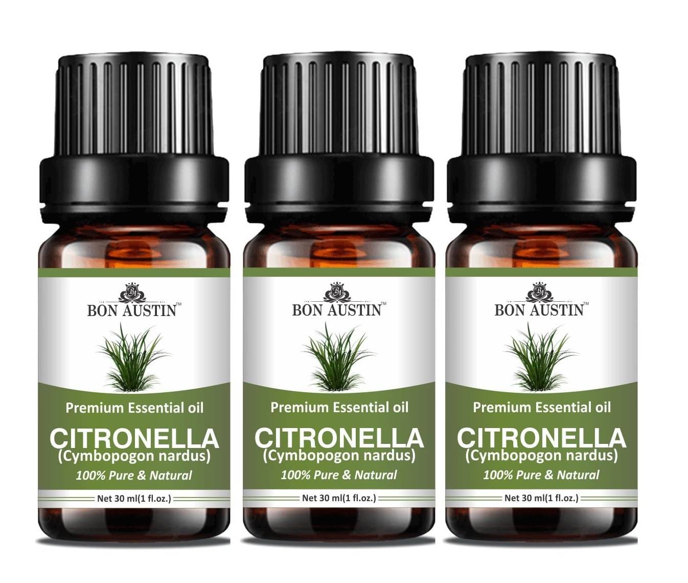     			Bon Austin Citronella Essential Oil Aromatic 30 mL ( Pack of 3 )
