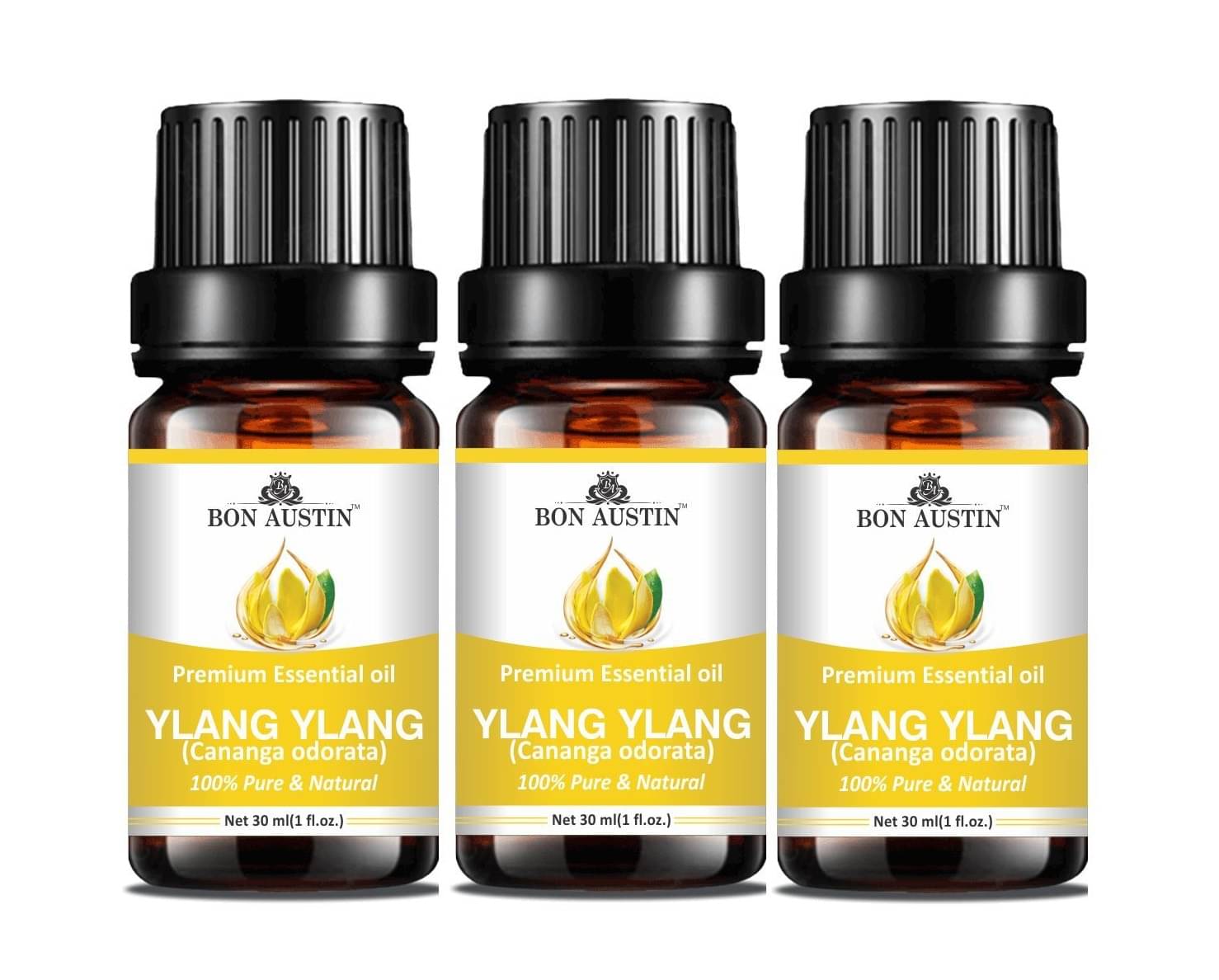 Bon Austin Ylang-Ylang Essential Oil Aromatic 30 mL ( Pack of 3 )     			Bon Austin Ylang-Ylang Essential Oil Aromatic 30 mL ( Pack of 3 )