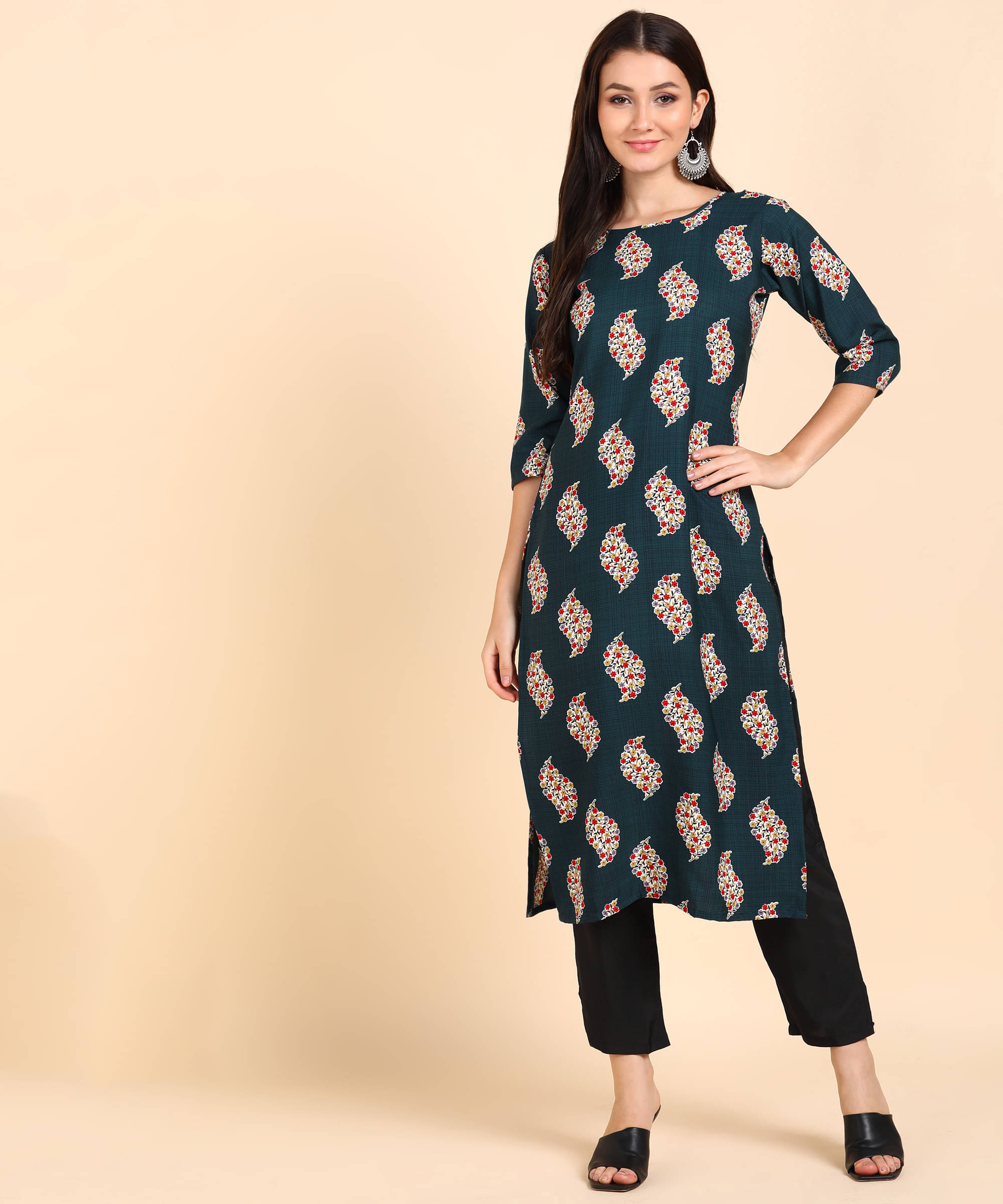 DSK STUDIO Crepe Printed Kurti With Pants Women's Stitched Salwar Suit - Blue ( Pack of 1 ) DSK STUDIO Crepe Printed Kurti With Pants Women's Stitched Salwar Suit - Blue ( Pack of 1 )