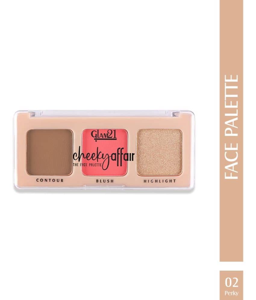 Glam21 Cheeky Affair Face Palette With 3 in 1 Contour, Blush & Highlighter Palette 8.6gm Sweet-03 - Makeup - Eyes | Buy online on ZillyBuy
